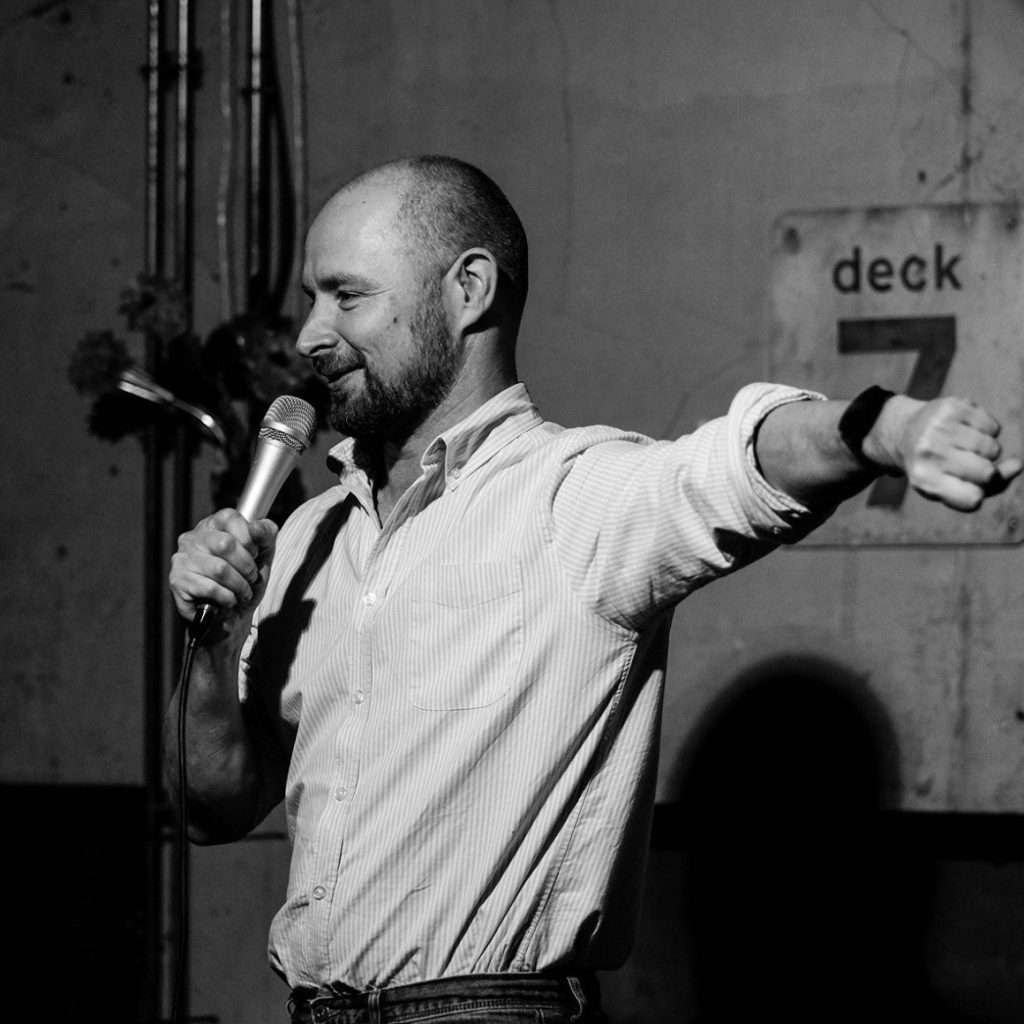 Standup comedian, Lance Carter, performing at We Are Funny comedy club in London. 